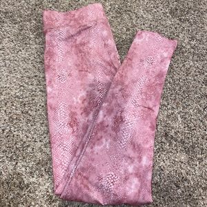 Mauve/Pink Snake Skin Leggings
